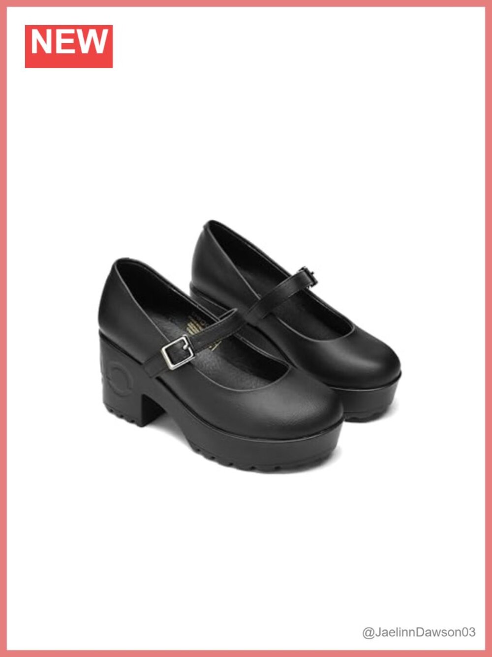 Women's Platform Mary Jane Heels Vegan Grape Leather Chunky Block Heel